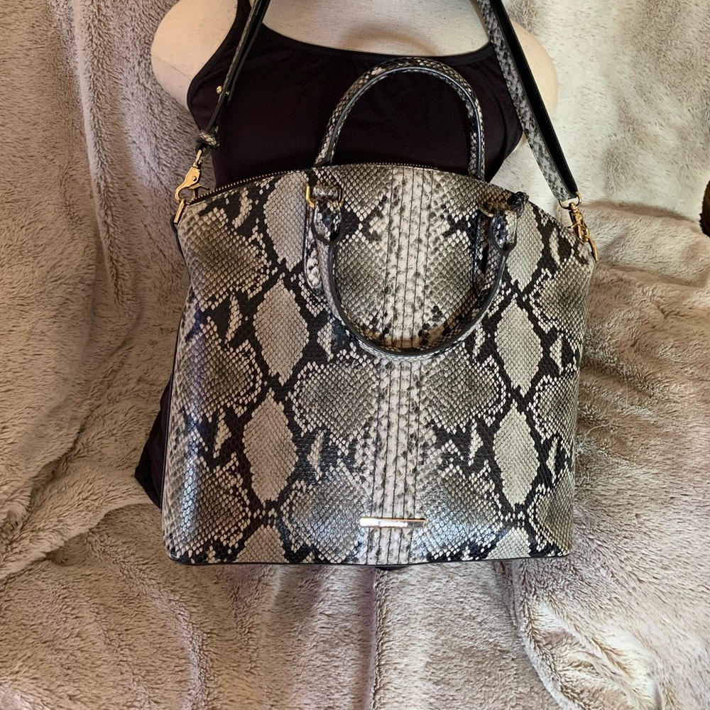 COPY - Brahmin Duxbuy Black and White Python Melbourne